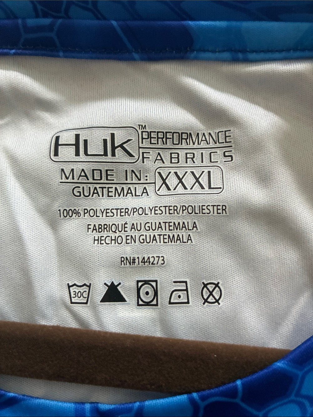 Huk Men's Blue Performance Swim Rash Guard - Kryptek Pattern - Picture 2 of 8